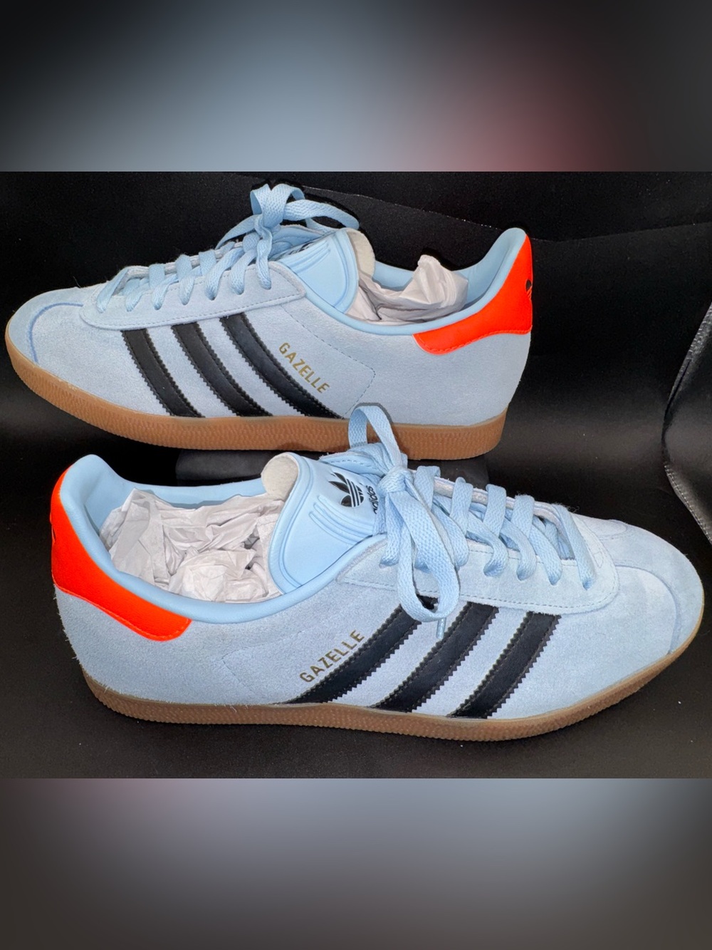 Adidas Gazelle Blue Bird Suede Sneakers Gum Sole Men’s 9.5 /women’s 10.5